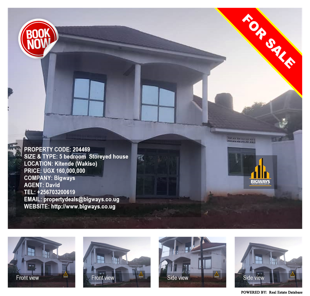 5 bedroom Storeyed house  for sale in Kitende Wakiso Uganda, code: 204469