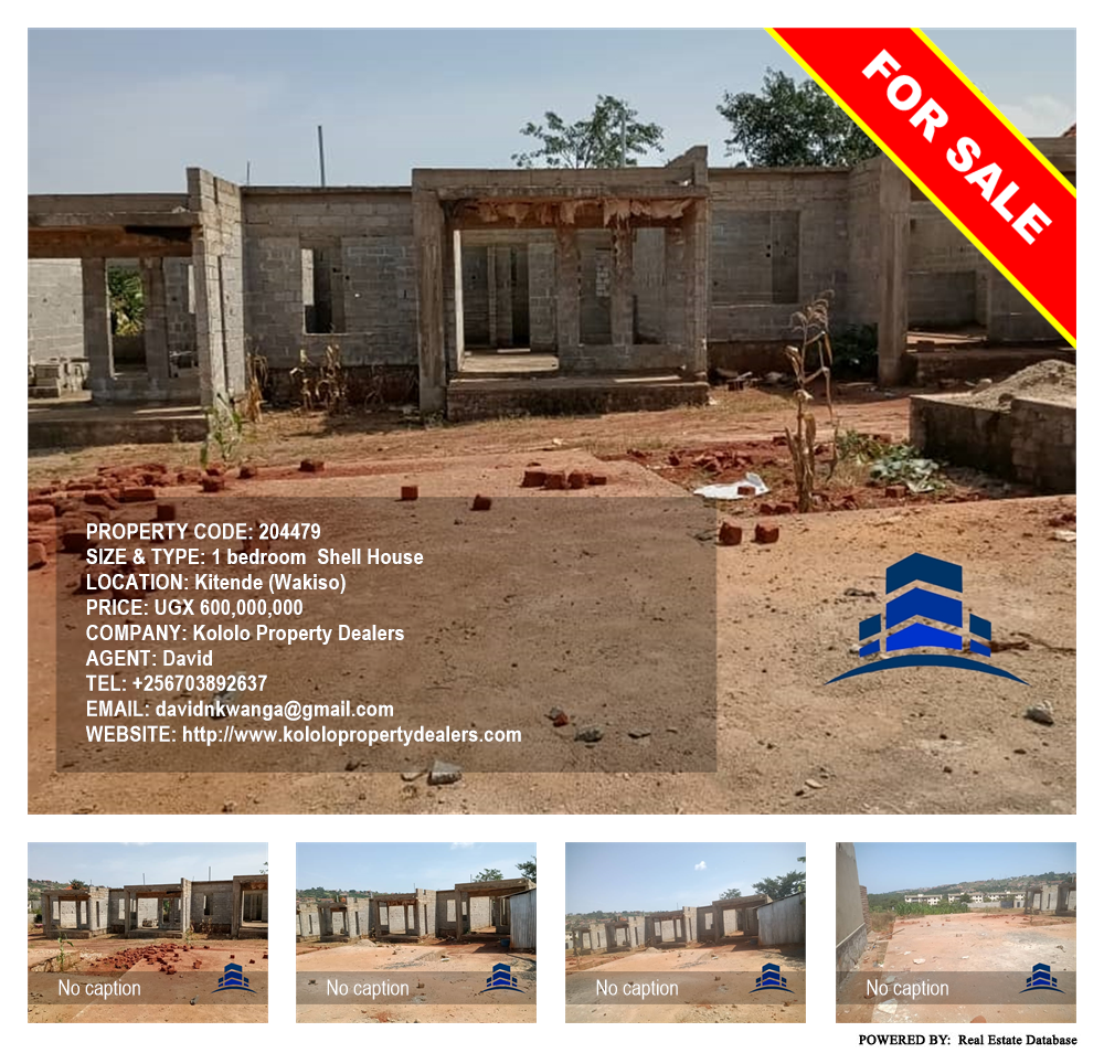 1 bedroom Shell House  for sale in Kitende Wakiso Uganda, code: 204479