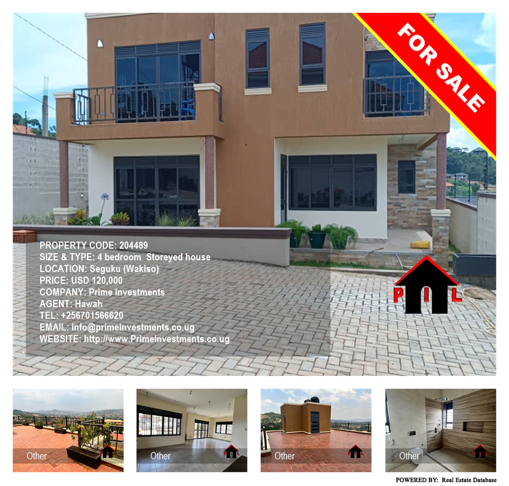 4 bedroom Storeyed house  for sale in Seguku Wakiso Uganda, code: 204489