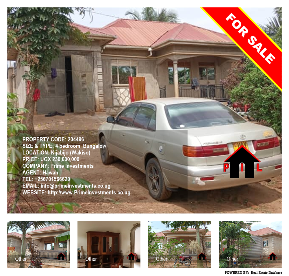 4 bedroom Bungalow  for sale in Kijabijo Wakiso Uganda, code: 204496
