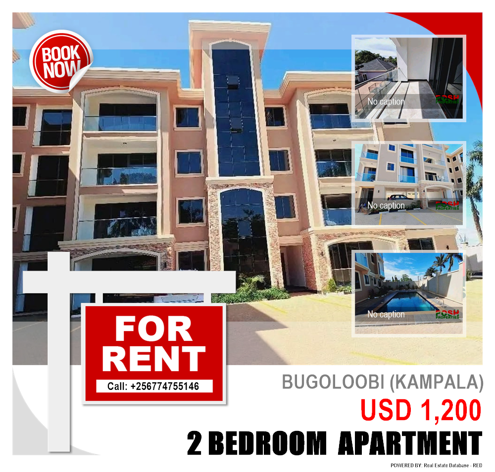 2 bedroom Apartment  for rent in Bugoloobi Kampala Uganda, code: 204501