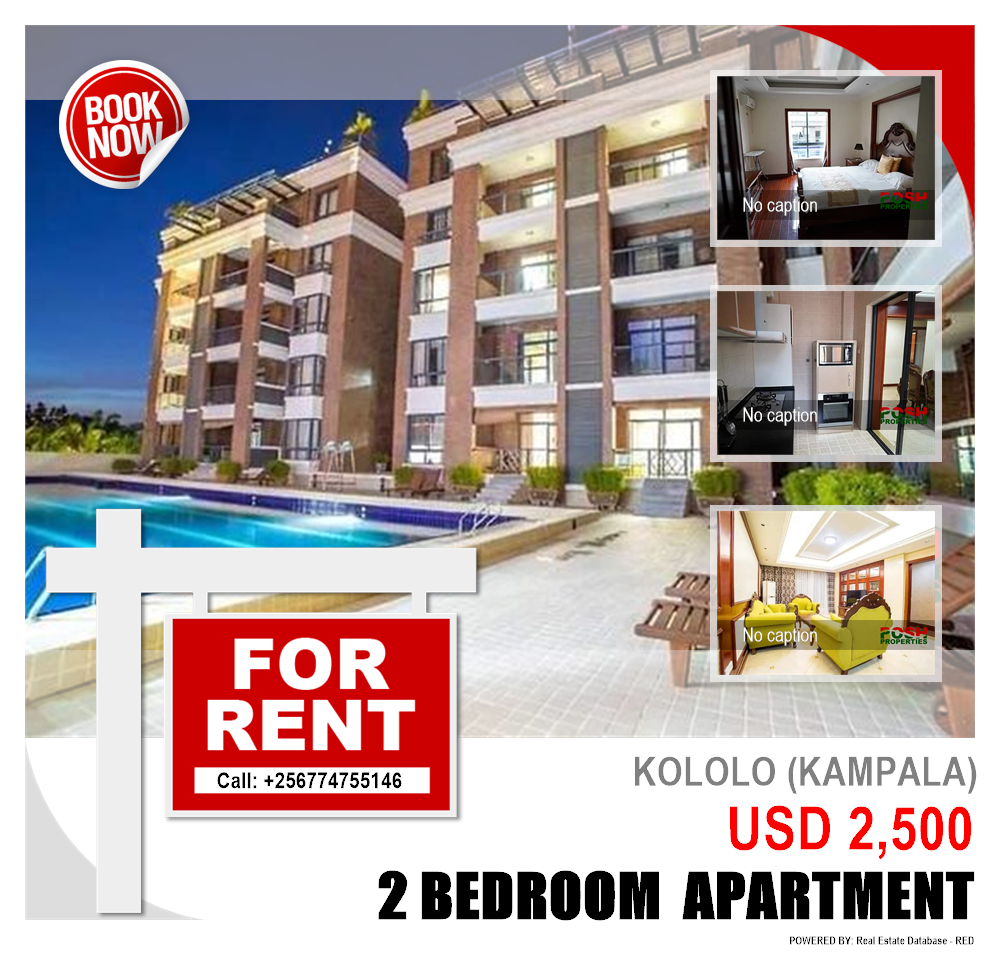 2 bedroom Apartment  for rent in Kololo Kampala Uganda, code: 204508