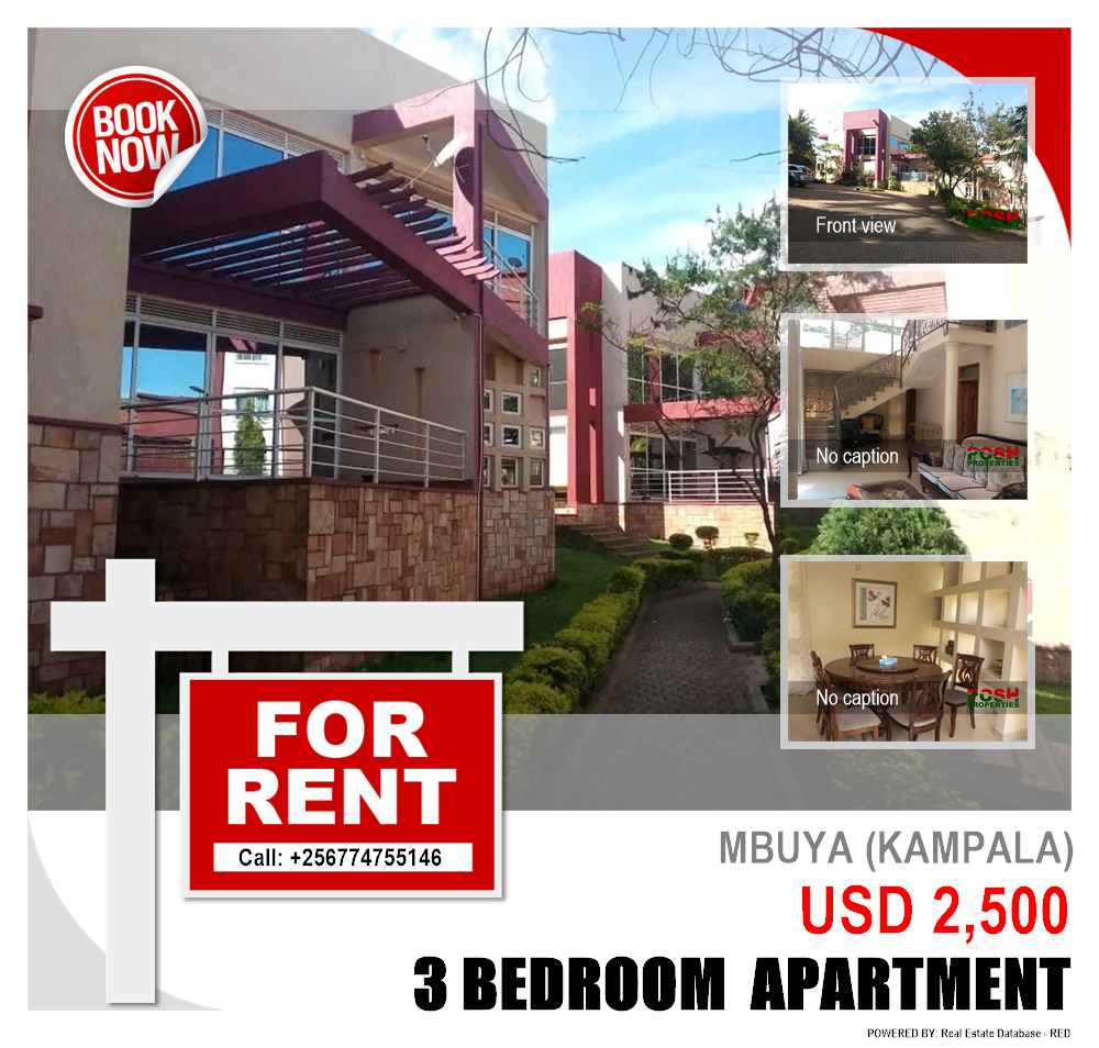 3 bedroom Apartment  for rent in Mbuya Kampala Uganda, code: 204514
