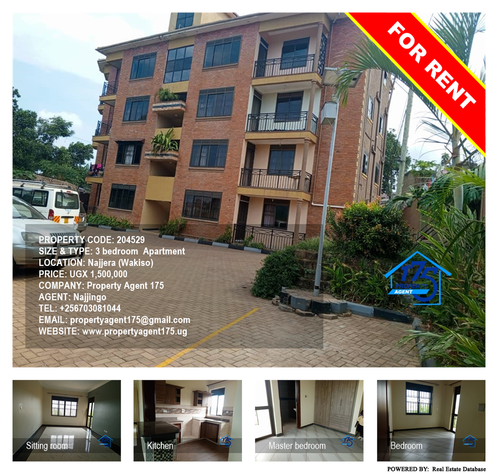 3 bedroom Apartment  for rent in Najjera Wakiso Uganda, code: 204529