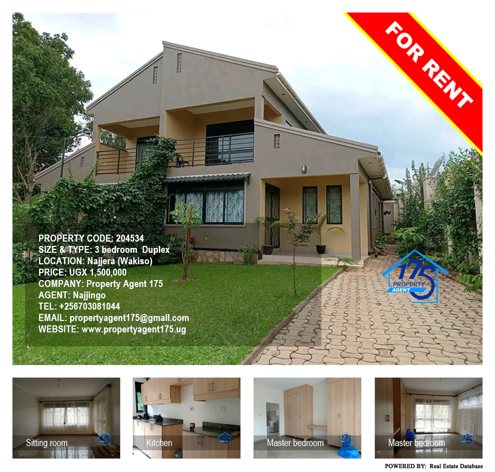 3 bedroom Duplex  for rent in Najjera Wakiso Uganda, code: 204534