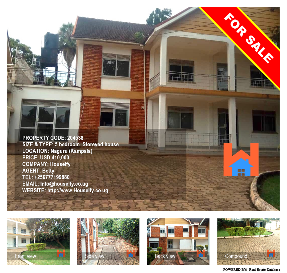 5 bedroom Storeyed house  for sale in Naguru Kampala Uganda, code: 204538