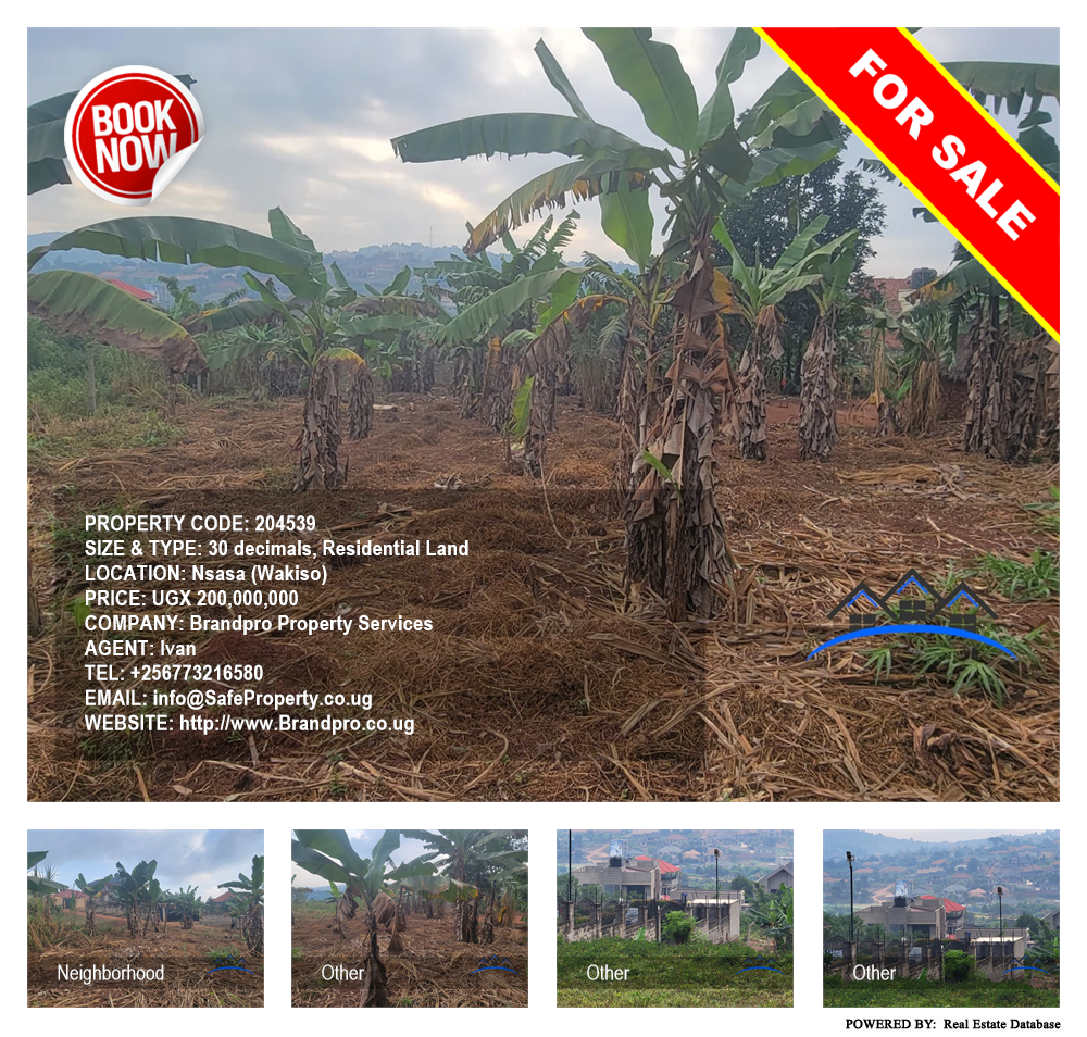 Residential Land  for sale in Nsasa Wakiso Uganda, code: 204539