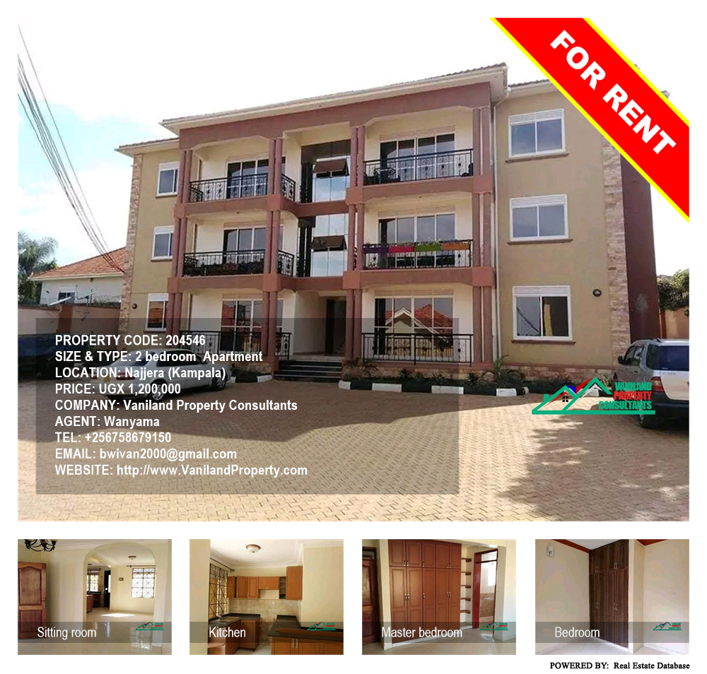 2 bedroom Apartment  for rent in Najjera Kampala Uganda, code: 204546