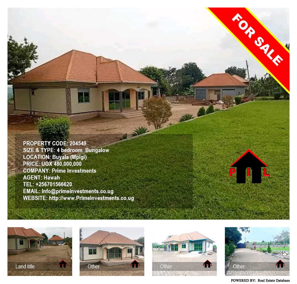 4 bedroom Bungalow  for sale in Buyala Mpigi Uganda, code: 204549