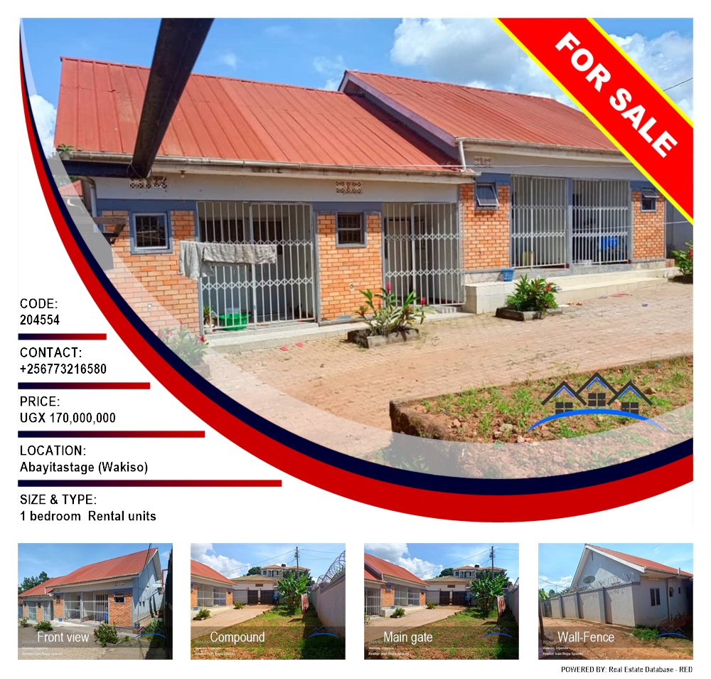 1 bedroom Rental units  for sale in Abayitastage Wakiso Uganda, code: 204554