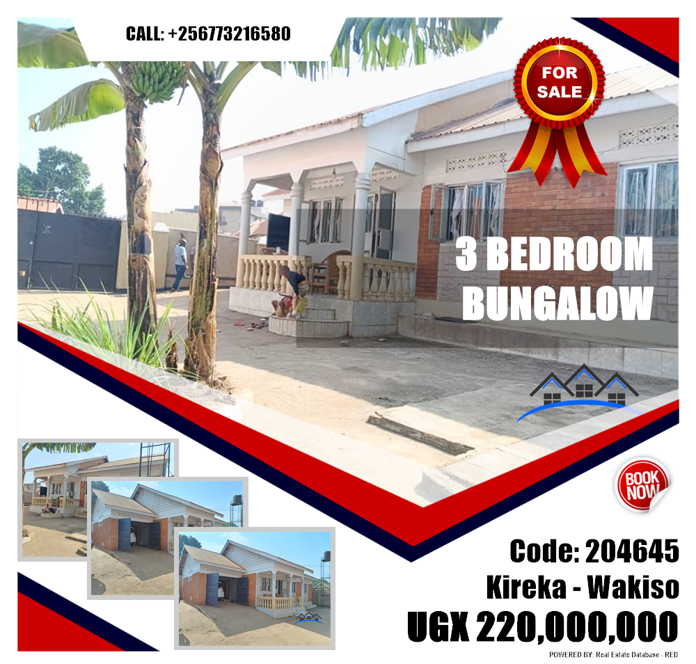 3 bedroom Bungalow  for sale in Kireka Wakiso Uganda, code: 204645