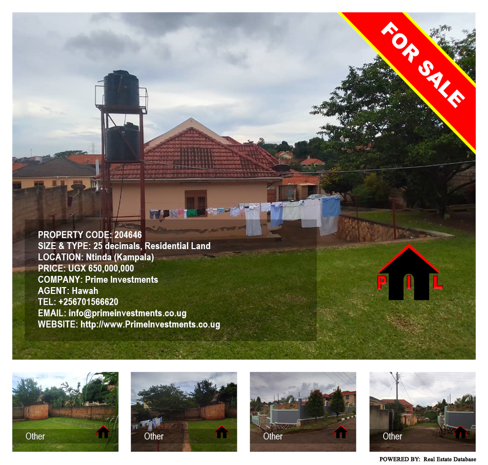 Residential Land  for sale in Ntinda Kampala Uganda, code: 204646