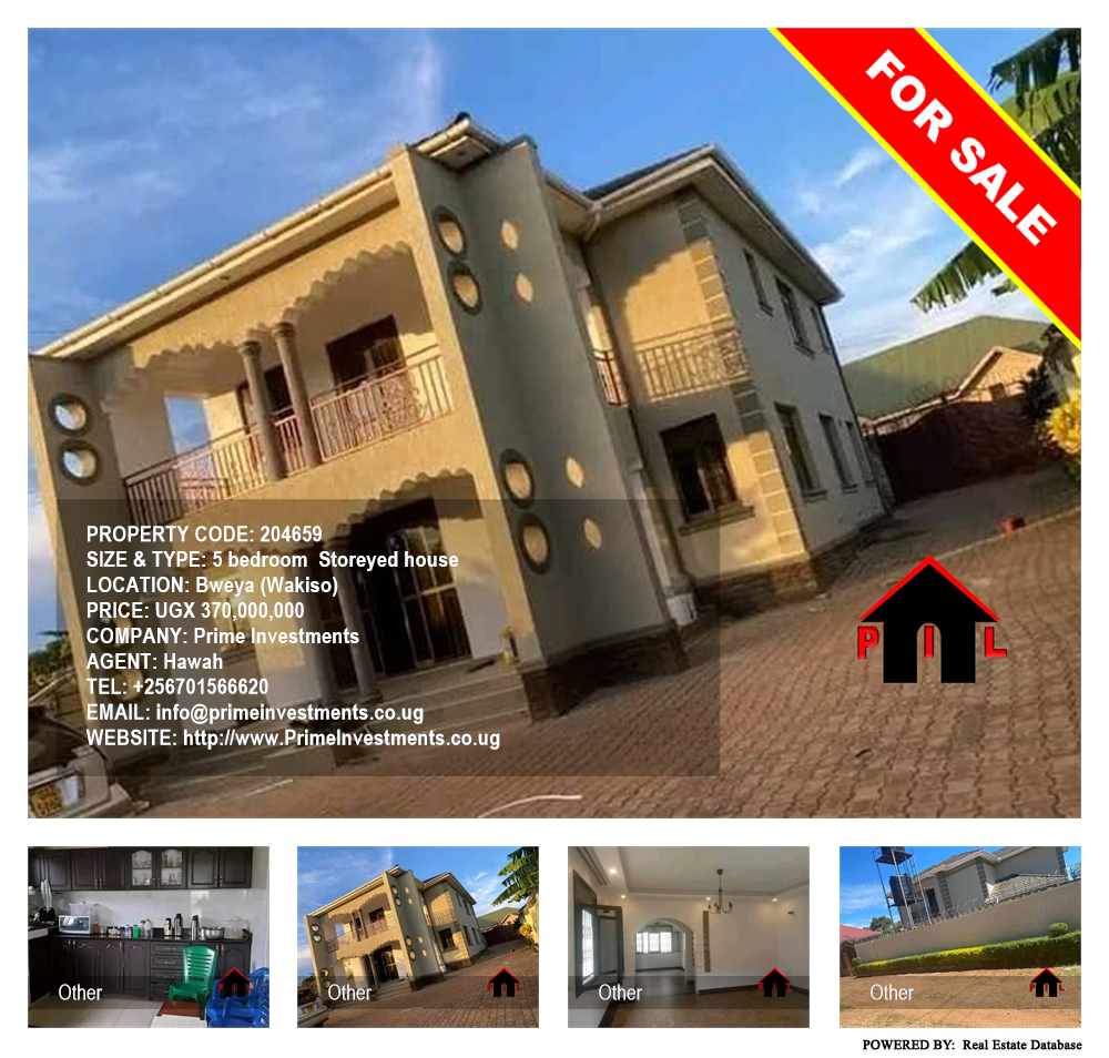 5 bedroom Storeyed house  for sale in Bweya Wakiso Uganda, code: 204659