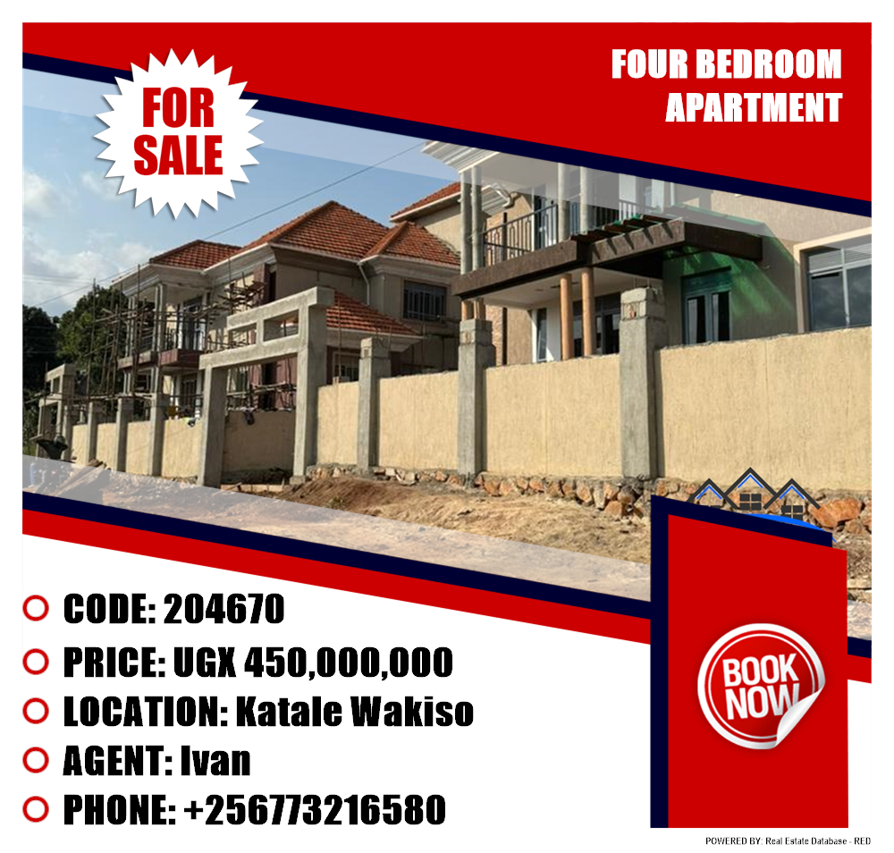 4 bedroom Apartment  for sale in Katale Wakiso Uganda, code: 204670