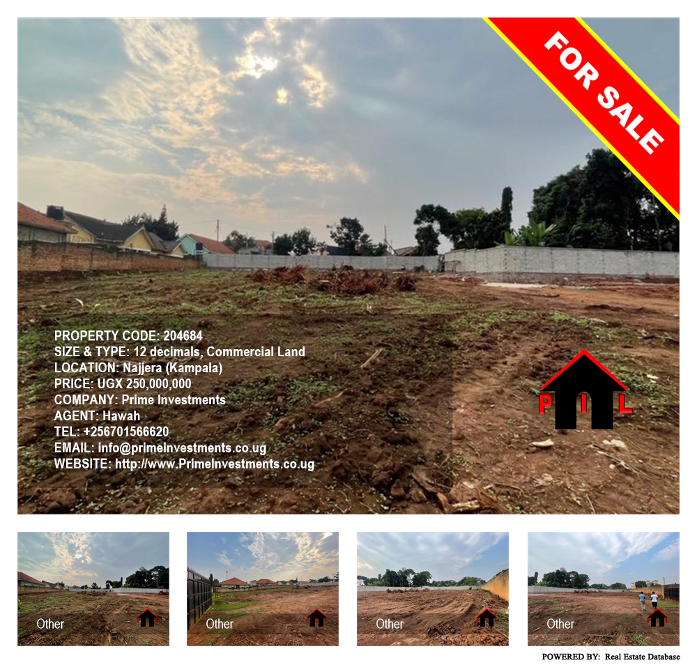 Commercial Land  for sale in Najjera Kampala Uganda, code: 204684