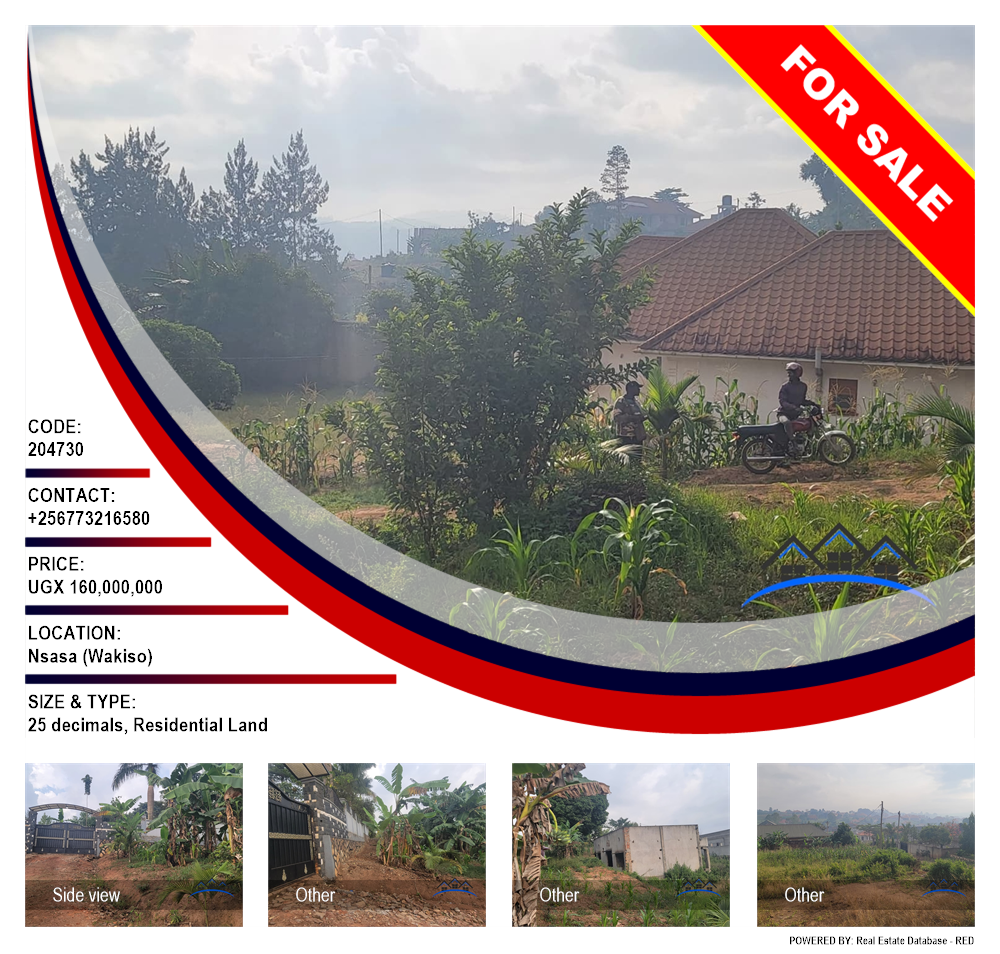 Residential Land  for sale in Nsasa Wakiso Uganda, code: 204730