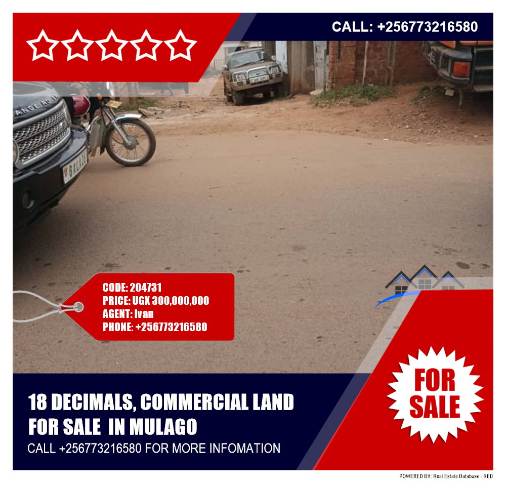 Commercial Land  for sale in Mulago Kampala Uganda, code: 204731