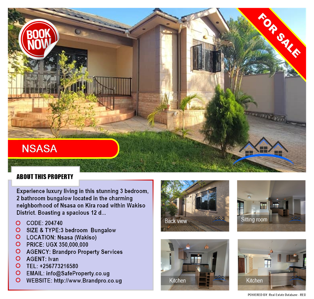 3 bedroom Bungalow  for sale in Nsasa Wakiso Uganda, code: 204740