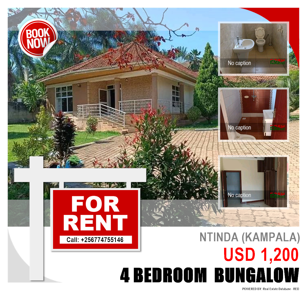 4 bedroom Bungalow  for rent in Ntinda Kampala Uganda, code: 204747