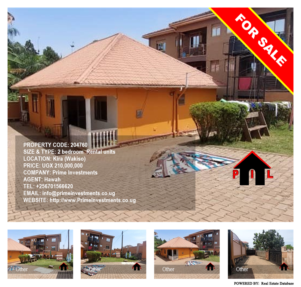 2 bedroom Rental units  for sale in Kira Wakiso Uganda, code: 204760