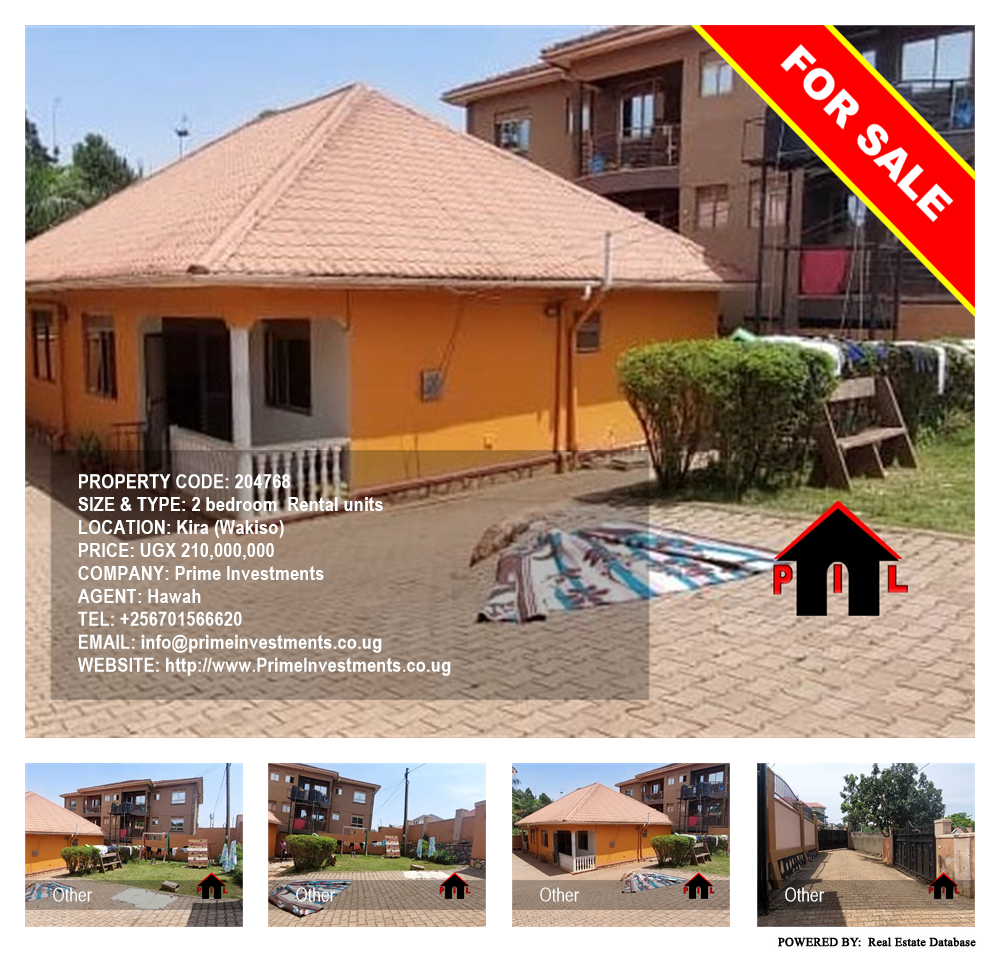 2 bedroom Rental units  for sale in Kira Wakiso Uganda, code: 204768