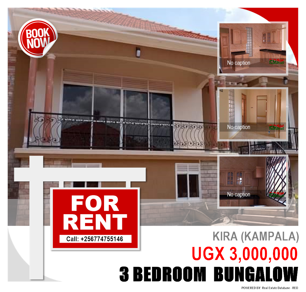 3 bedroom Bungalow  for rent in Kira Kampala Uganda, code: 204770