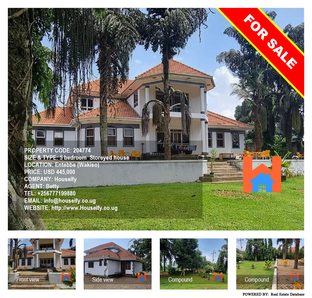 5 bedroom Storeyed house  for sale in Entebbe Wakiso Uganda, code: 204774