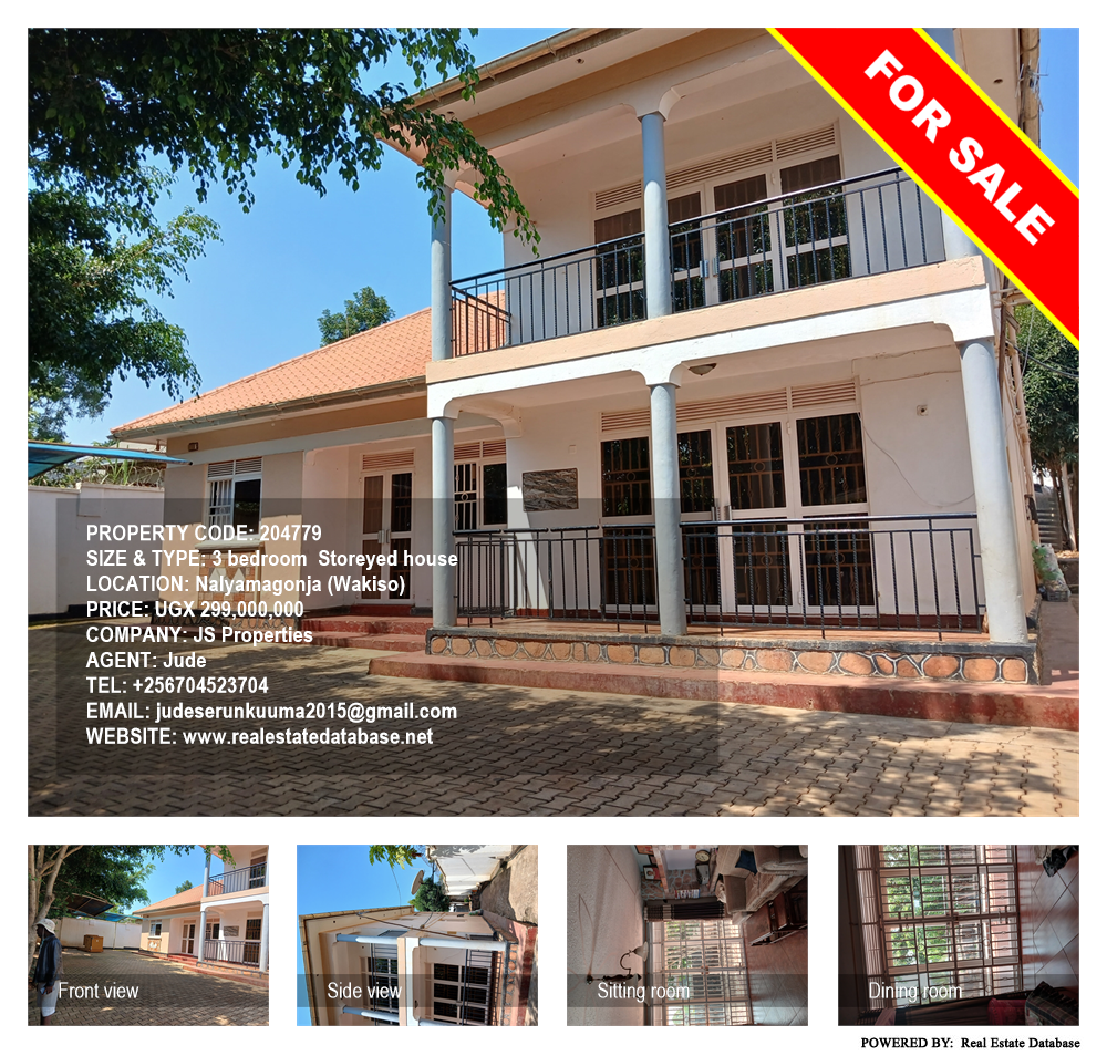 3 bedroom Storeyed house  for sale in Nalyamagonja Wakiso Uganda, code: 204779