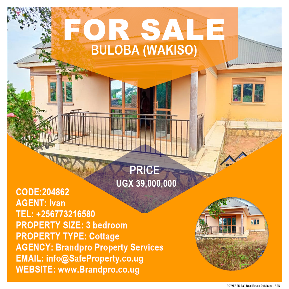 3 bedroom Cottage  for sale in Buloba Wakiso Uganda, code: 204862