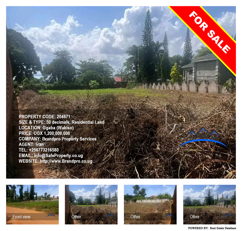 Residential Land  for sale in Ggaba Wakiso Uganda, code: 204871