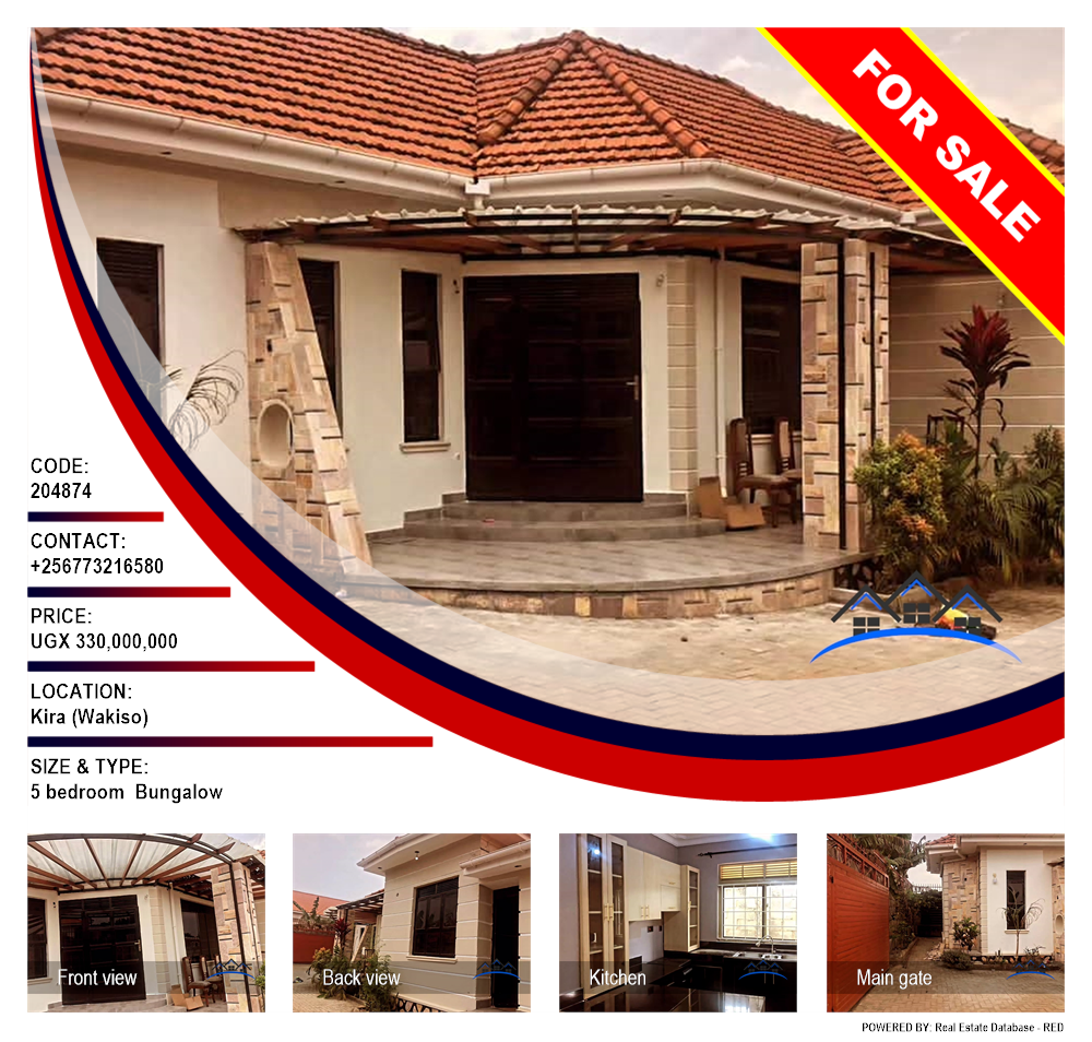 5 bedroom Bungalow  for sale in Kira Wakiso Uganda, code: 204874