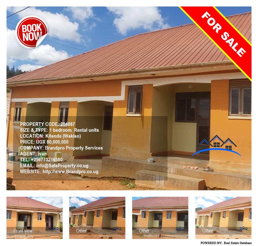 1 bedroom Rental units  for sale in Kitende Wakiso Uganda, code: 204887