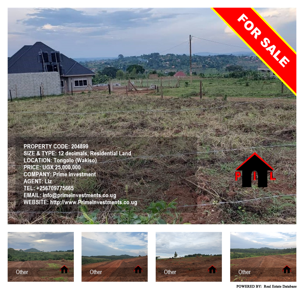 Residential Land  for sale in Tongolo Wakiso Uganda, code: 204899