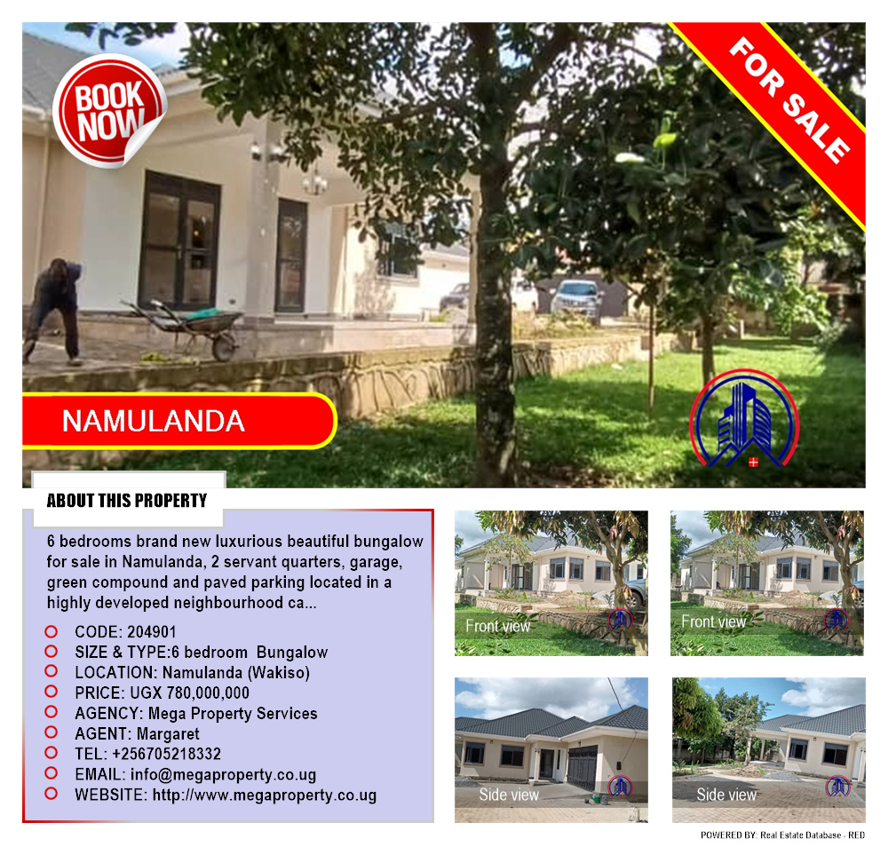 6 bedroom Bungalow  for sale in Namulanda Wakiso Uganda, code: 204901
