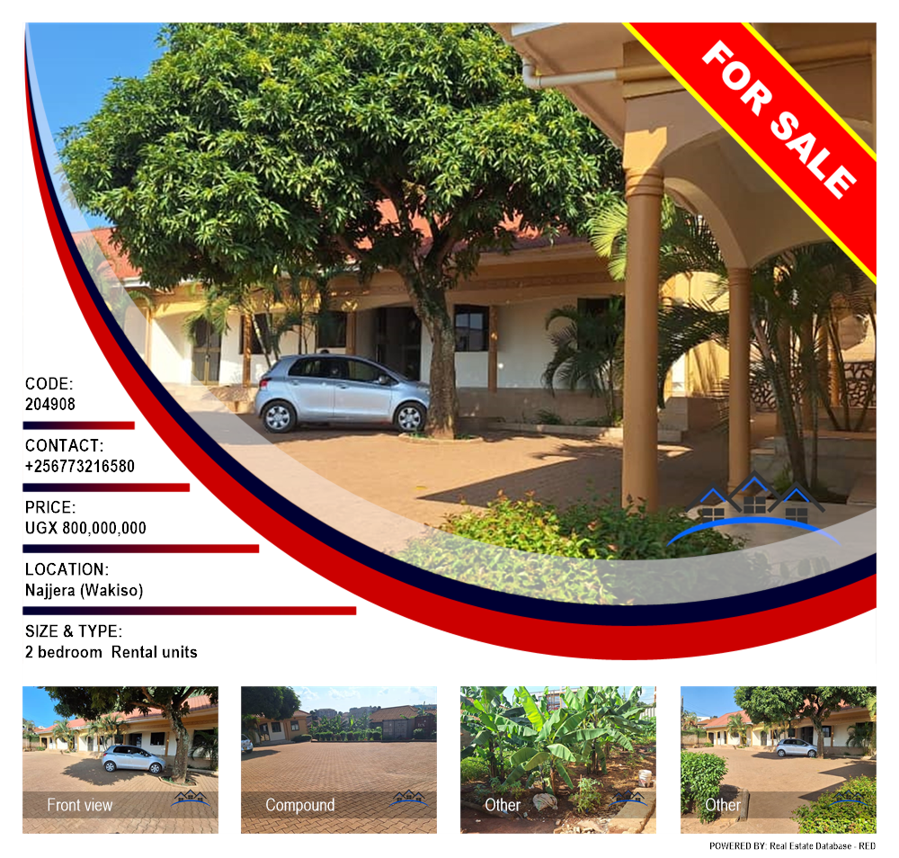 2 bedroom Rental units  for sale in Najjera Wakiso Uganda, code: 204908