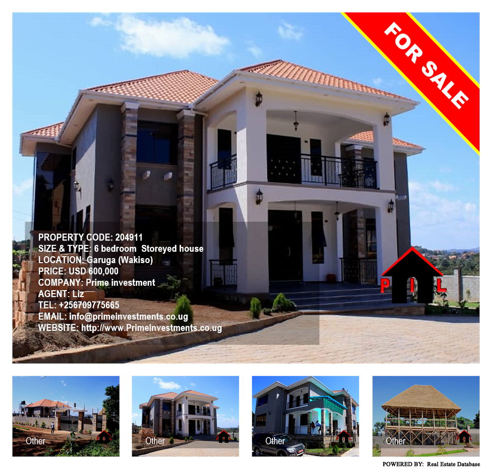 6 bedroom Storeyed house  for sale in Garuga Wakiso Uganda, code: 204911