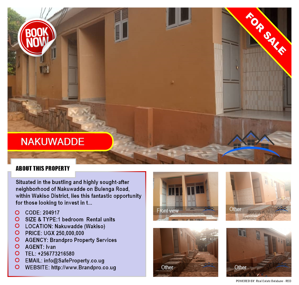 1 bedroom Rental units  for sale in Nakuwadde Wakiso Uganda, code: 204917