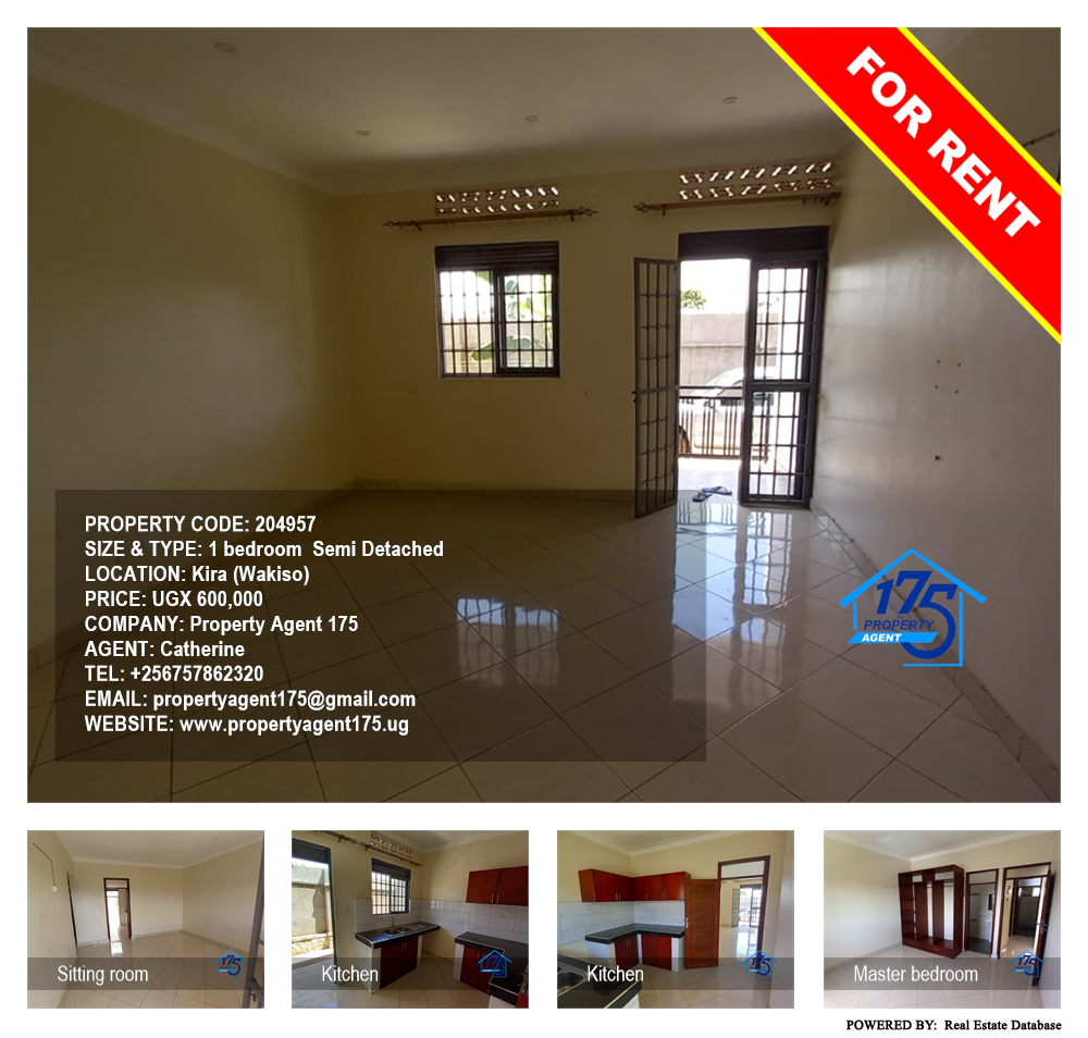 1 bedroom Semi Detached  for rent in Kira Wakiso Uganda, code: 204957