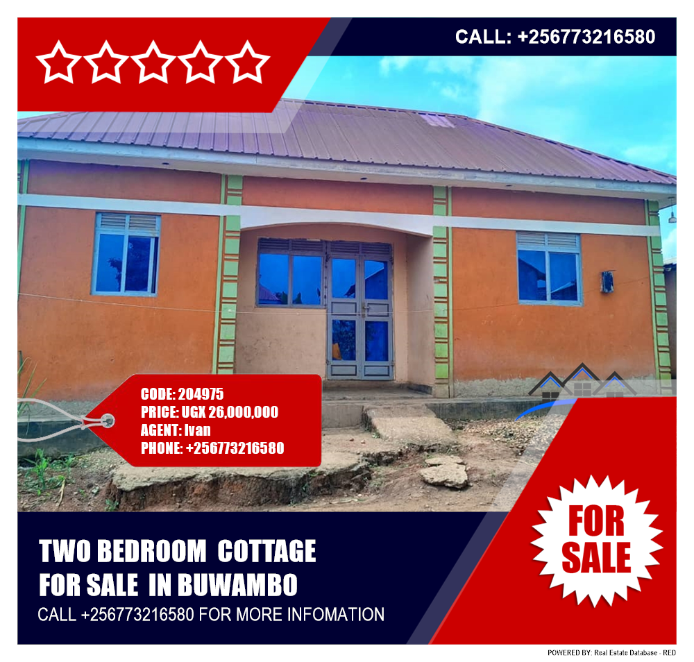 2 bedroom Cottage  for sale in Buwambo Wakiso Uganda, code: 204975