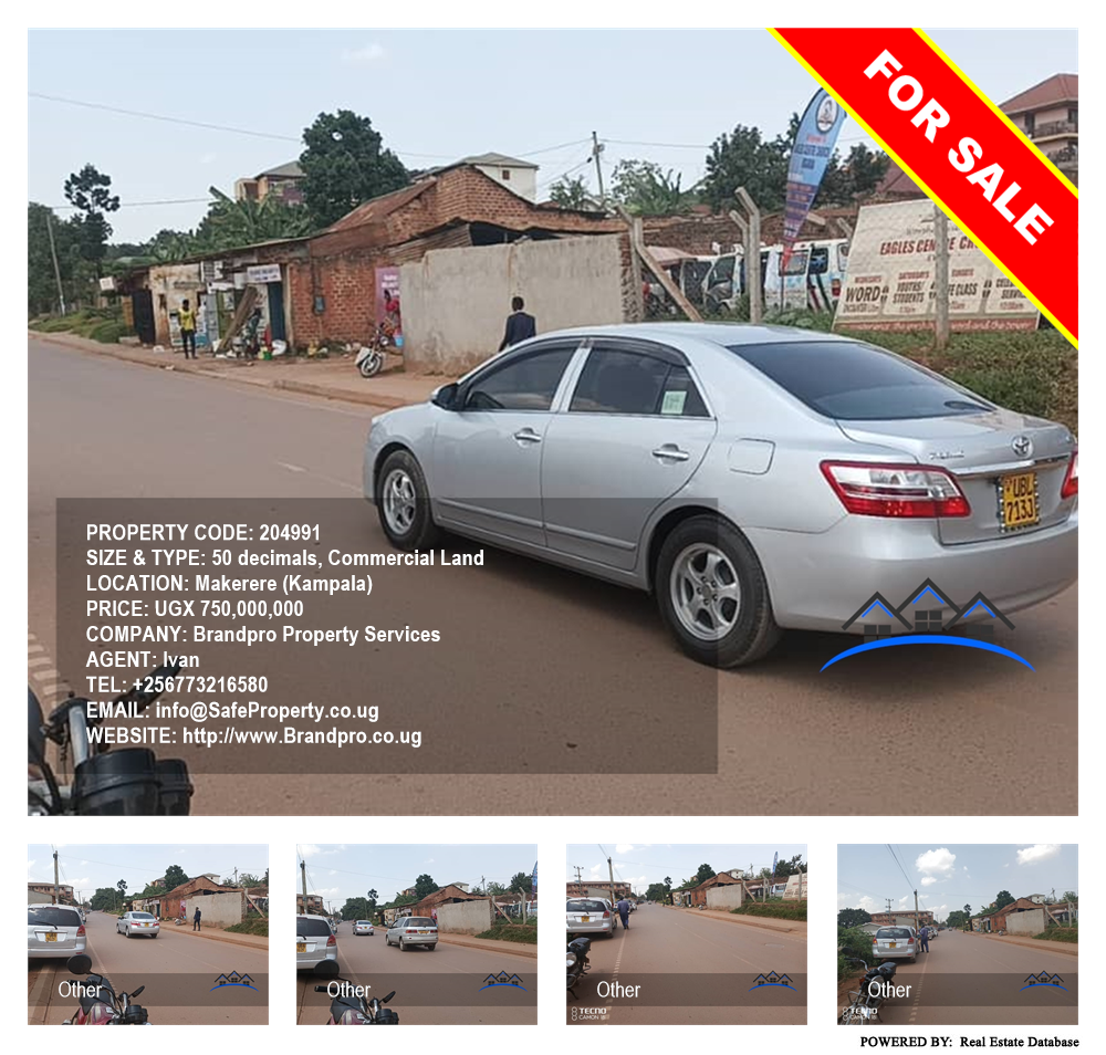 Commercial Land  for sale in Makerere Kampala Uganda, code: 204991