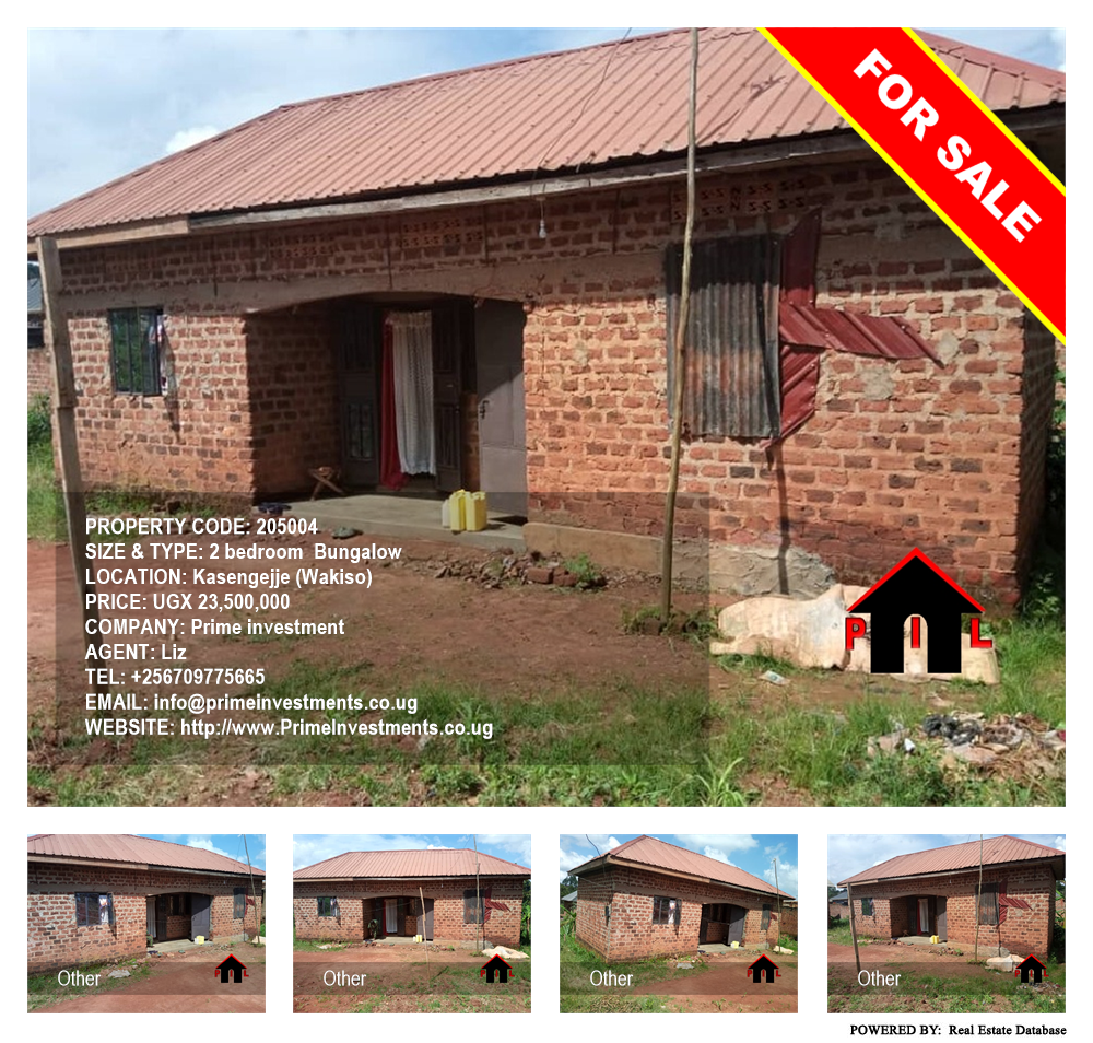 2 bedroom Bungalow  for sale in Kasengejje Wakiso Uganda, code: 205004