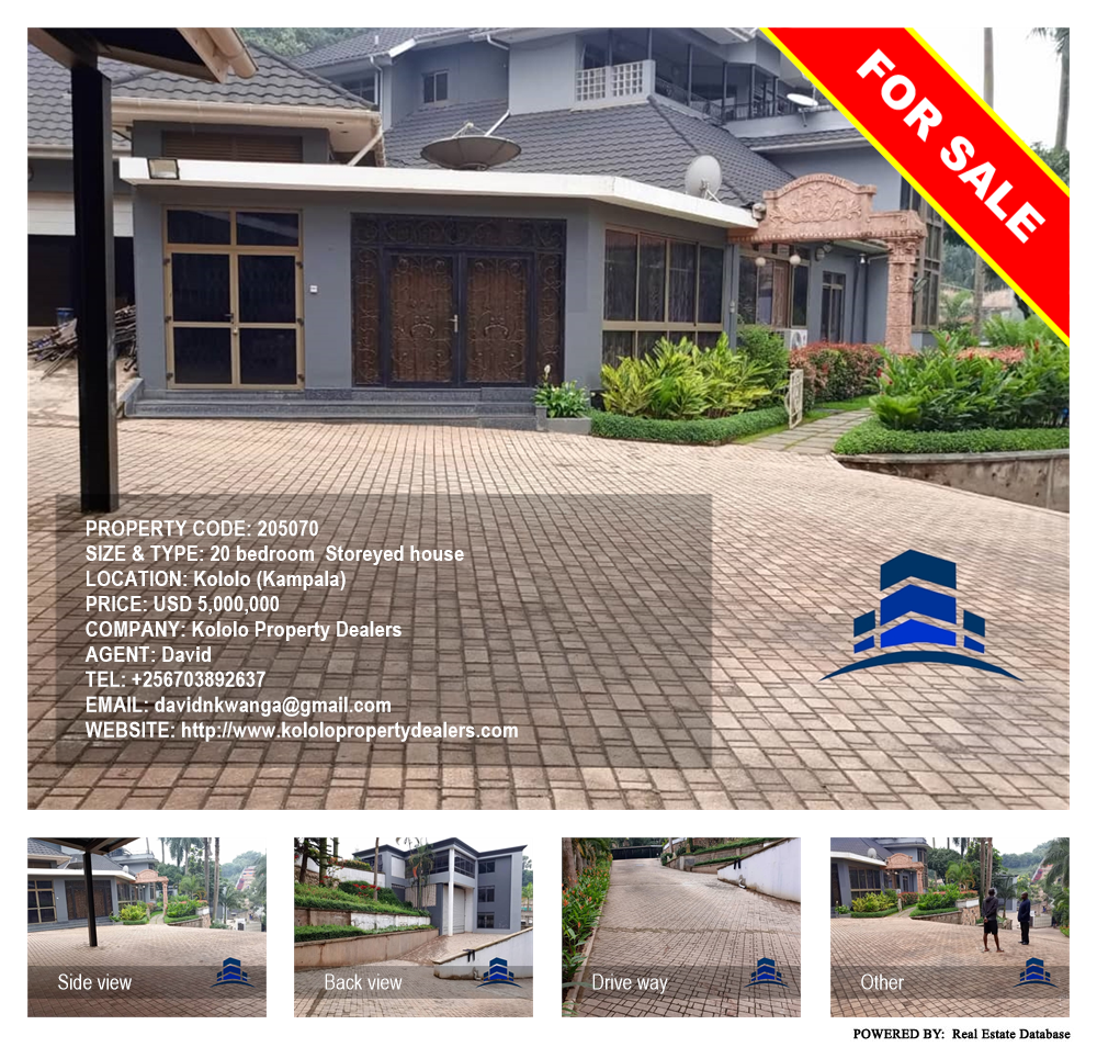 20 bedroom Storeyed house  for sale in Kololo Kampala Uganda, code: 205070