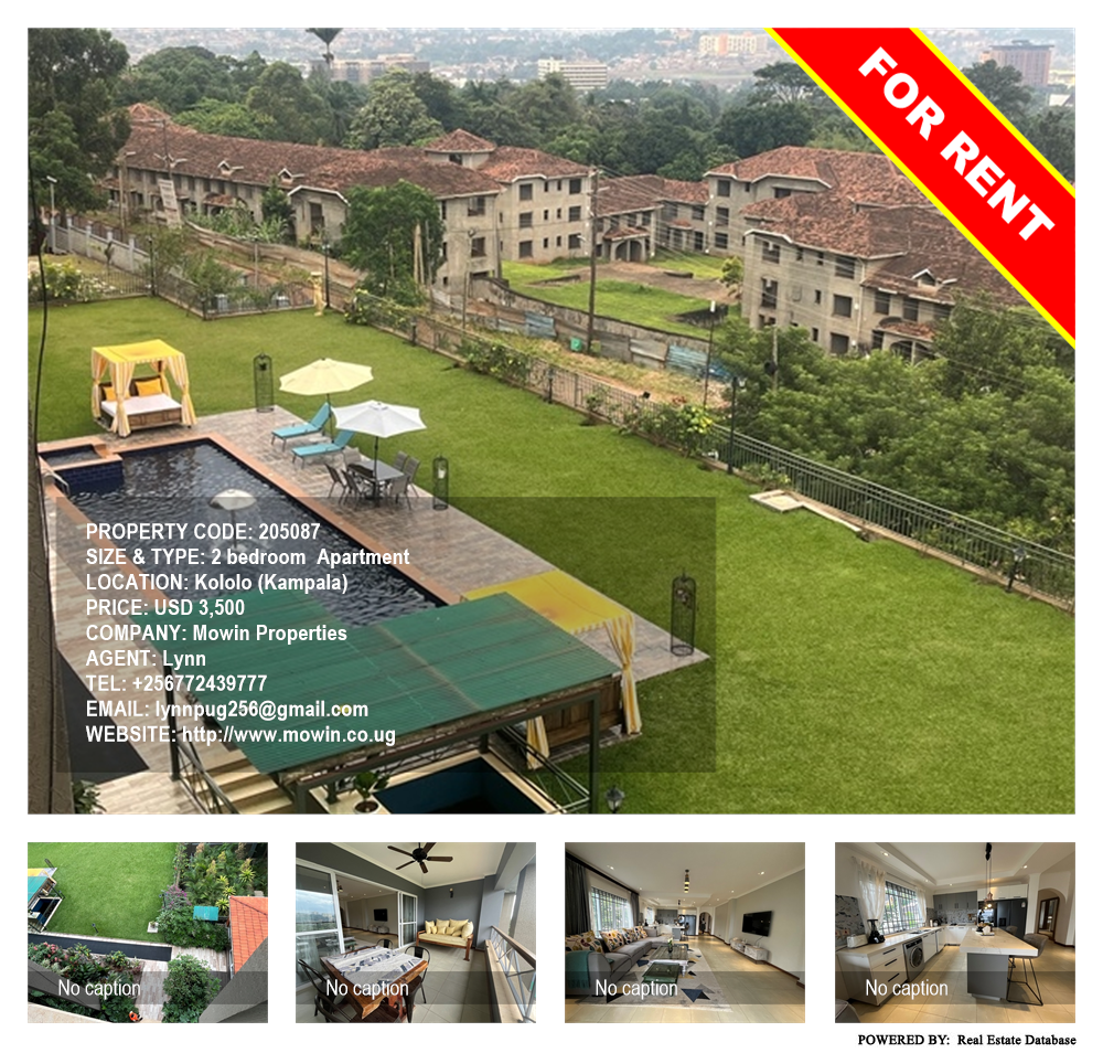 2 bedroom Apartment  for rent in Kololo Kampala Uganda, code: 205087
