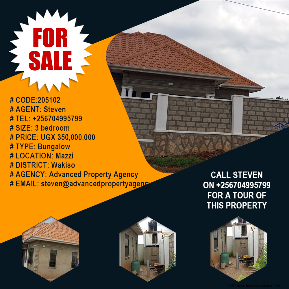 3 bedroom Bungalow  for sale in Mazzi Wakiso Uganda, code: 205102