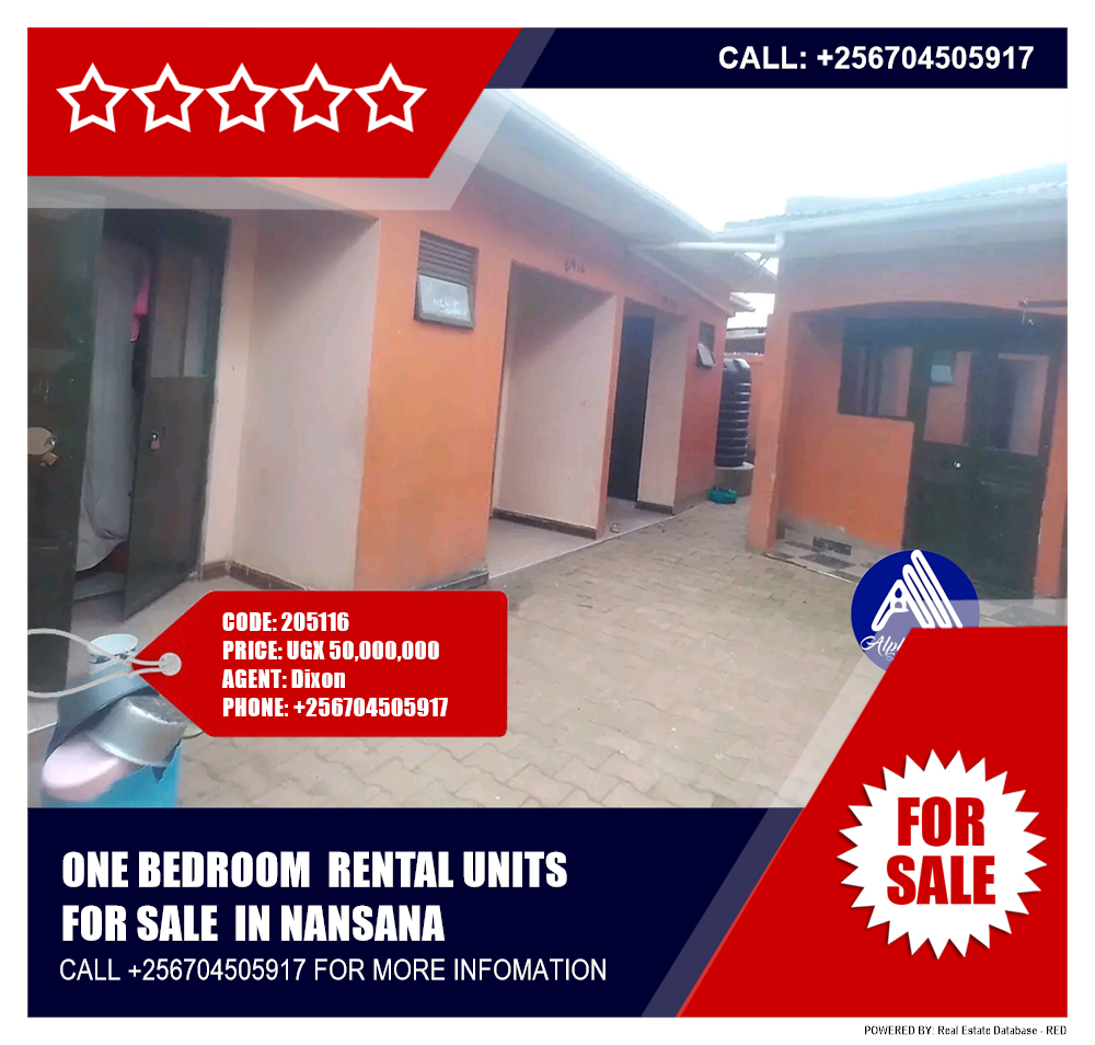1 bedroom Rental units  for sale in Nansana Wakiso Uganda, code: 205116