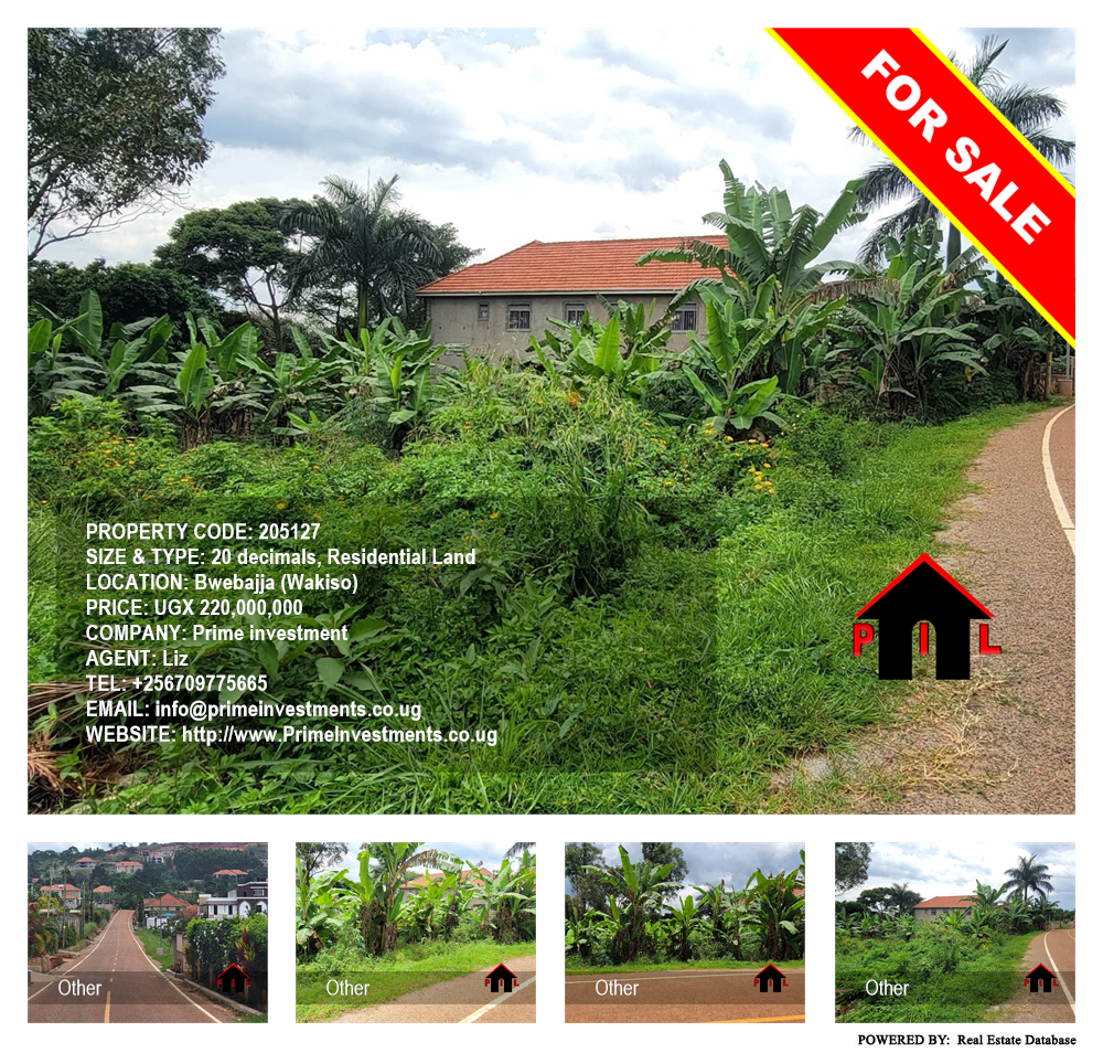 Residential Land  for sale in Bwebajja Wakiso Uganda, code: 205127