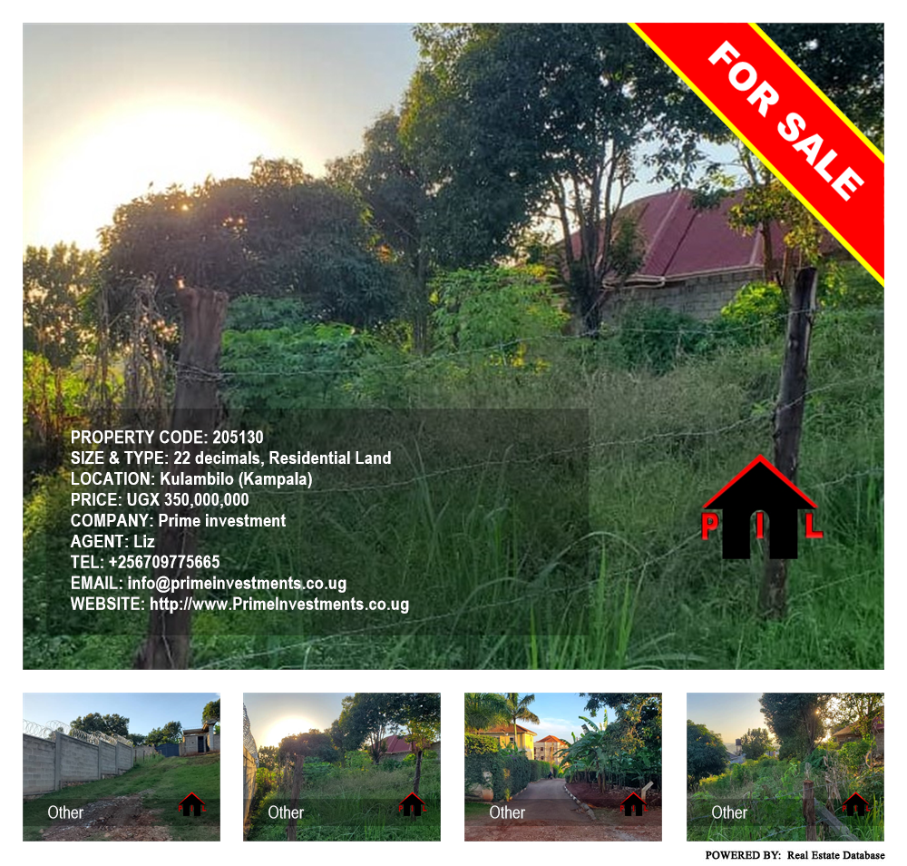 Residential Land  for sale in Kulambilo Kampala Uganda, code: 205130