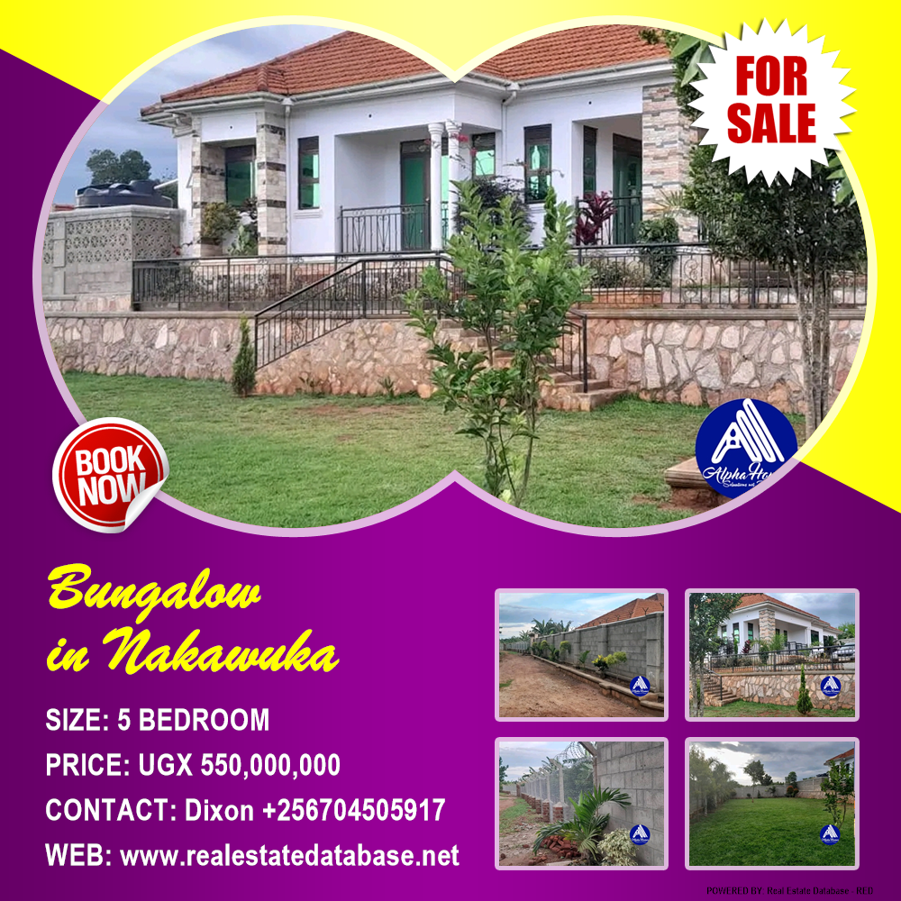5 bedroom Bungalow  for sale in Nakawuka Wakiso Uganda, code: 205134