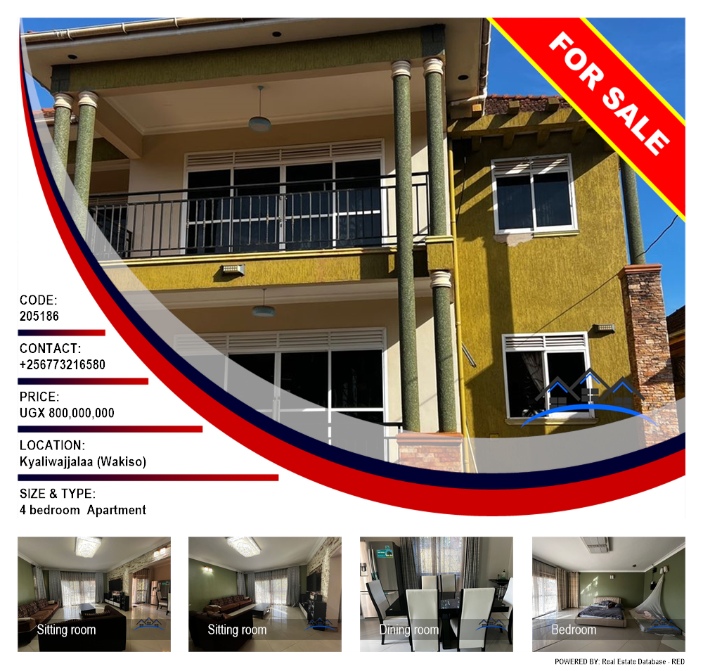 4 bedroom Apartment  for sale in Kyaliwajjalaa Wakiso Uganda, code: 205186