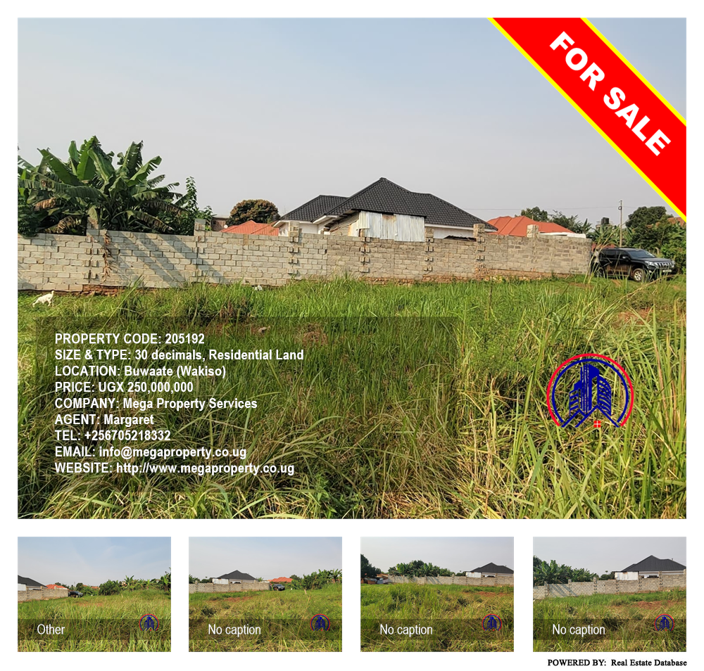 Residential Land  for sale in Buwaate Wakiso Uganda, code: 205192